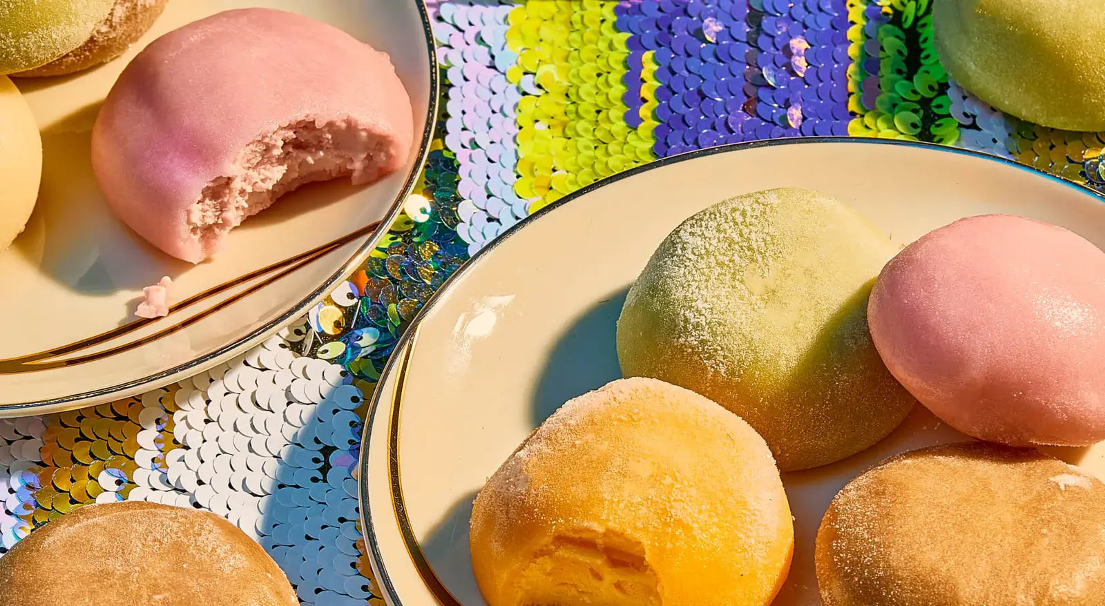 Sweety Ice Cream mochi flavors assorted on plate